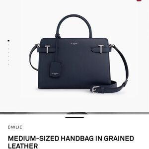 Emilie Navy Leather Satchel